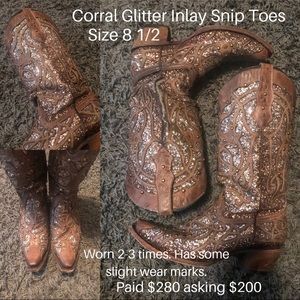 Corral Glitter Inlay Boots